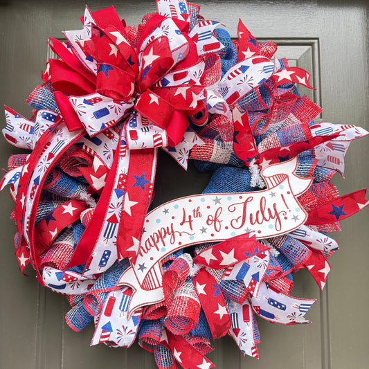 Happy 4th of July Wreath