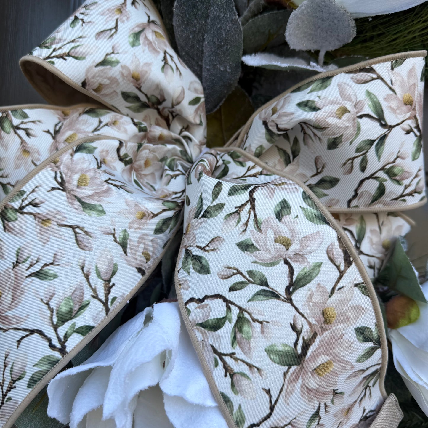 Winter Frosted Magnolia Wreath