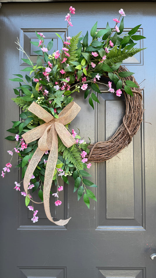 Pretty In Pink Spring Wreath